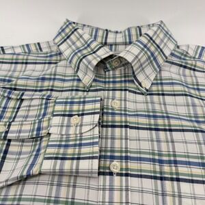 L.L.Bean Mens Plaid Button Down Shirt Long Sleeve Slightly Fitted Cotton 16-32 L